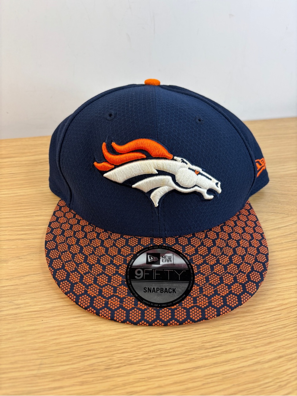 New Era Navy Orange Denver Broncos 2017 Sideline Official 9FIFTY Snapback Hat